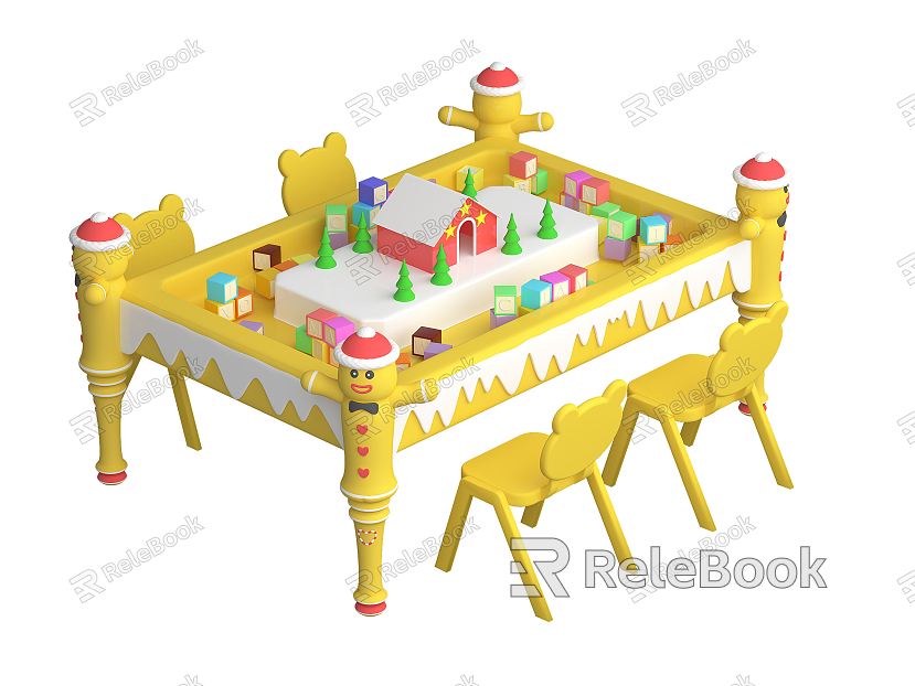 Modern Toy Cabinet Children's Cabinet Display Cabinet Table Game Cartoon Cabinet Children's Tables and Chairs model