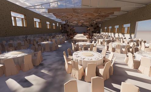 Modern Wedding Scene Wedding Hall 3d model