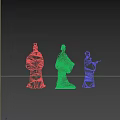 Traditional Chinese Ancient Figures In Elegant Historical Costumes And Poses