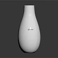 Green Plants In White Oraimo Vases With Textured Patterns On Dark Surface 3d model