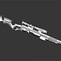 Tactical Sniper Rifle Featuring Scope Metallic Barrel And Precision Design 3d model