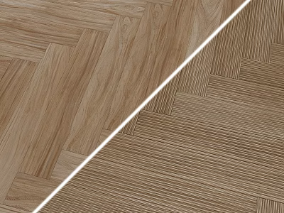 Wooden Floor Components With Herringbone Pattern And Straight Grain Design 3d model