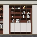 Modern Bookcase Interior Design With LED Lighting Open Shelves And Decorative Items