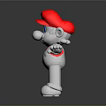 Super Mario Figurine With Red Hat M Logo Red Shirt White Overalls And Outstretched Arms