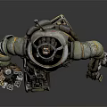 Mechanical Robot Character Design With Armored Metal Plates Joints And Cybernetic Details