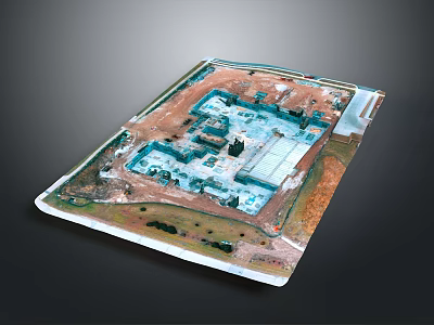 Detailed Scale Architectural Model Showing Site Layout With Buildings Roads And Facilities 3d model