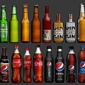 Beverage Soda Drink Bottle Coke Pepsi Bottle Champagne Beer Wine Bottle Fruit Wine Bottled Water Cocktail Snowflake Chuang Tsingtao Beer 3d model