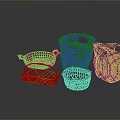 Handwoven Storage Baskets In Various Sizes With Handles For Home Organization