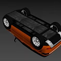 Orange Range Rover Evoque SUV With Stylish Modern Exterior Design 3d model