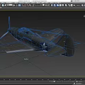 Olive Green Military Fighter Aircraft With Star Insignia On Wings And Propeller
