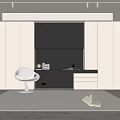 Modern study 3d model