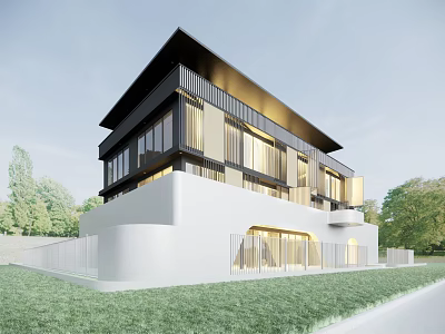 Modern Single-family Villa Rural Self-built House Rural Private House Villa Rural Self-built House Resort Hotel Mountain Villa Simple Villa 3d model