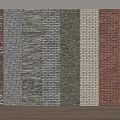 Building Exterior Wall Design Featuring Various Brick Stone And Textured Materials 3d model