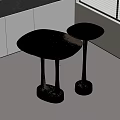 Elegant Gold Metal Side Tables With Intricate Carved Patterns And Stable Decorative Bases
