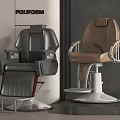 POLIFORM Modern Massage Chairs in Dark Gray and Brown with Metal Base Design