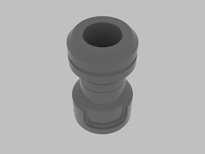 Gray Cylindrical Mechanical Connector With Hollow Center And Multi Layered Structure 3d model