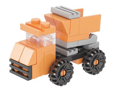 Modern toy small building block car 3d model Modern toy small building block car 3d model