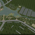 Scenic Park Landscape With Wooden Bridge Traditional Pagoda Serene Water And Lush Greenery