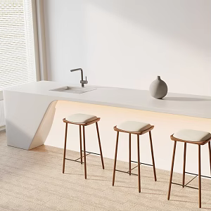 Modern table combination 3d model