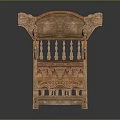 Vintage Wooden Leisure Chair With Intricate Carved Patterns And Decorative Armrests