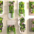 Creative Indoor Plant Wall Decor With Succulents Greenery And Colorful Flowers