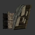 Wooden Storage Crate With Cloth And Notes On Wooden Board For Daily Use