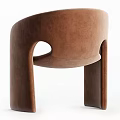 Modern Minimalist Upholstered Accent Chair With Curved Armrests And Light Beige Design