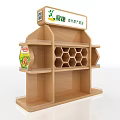 Gas Station Product Area Shelves with Various Daily Necessities and Household Items
