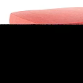 Modern Minimalist Solid Walnut Wood Single Chair With Comfortable Bright Red Fabric Padded Seat