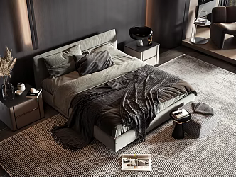 Style Commodity Bed 3d model