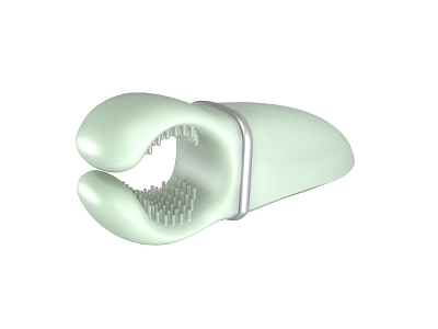 Light Green Handheld Massager With Small Bumps And Ergonomic Design For Care 3d model