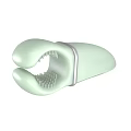 Light Green Handheld Massager With Small Bumps And Ergonomic Design For Care