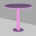 Modern Black Round Side Table With Slim Pedestal Base Design
