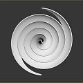 Modern Silver Spiral Hardware Tool Made Of Stainless Steel With Reflective Surface