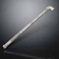 Heavy Duty Metal Pipe Fitting Tool with Long Curved End for Industrial Use