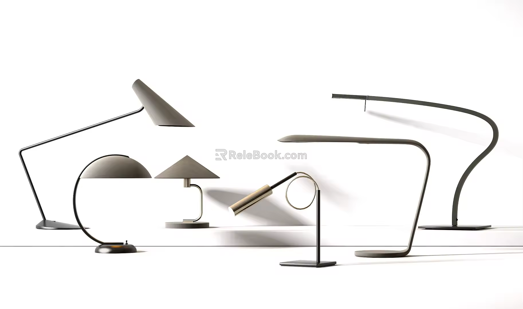 Modern special-shaped table lamp table lamp combination 3d model