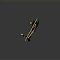 Yellow Frame Drone With Propellers And Camera On Dark Background