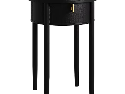Black Side Table With Drawer And Slim Legs Modern Stylish Design 3d model