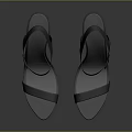 Minimalist Gray Open Toe Stiletto Sandals With Buckle Strap And Platform Sole