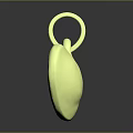 Golden Heart Shaped Pendant With Ear Design Shiny Elegant Jewelry Accessory