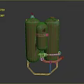 Essential Household Yellow Cylindrical Tanks with Valves and Stand for Daily Use