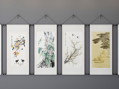 Chinese Plant Painting Hanging Painting Decorative Painting model