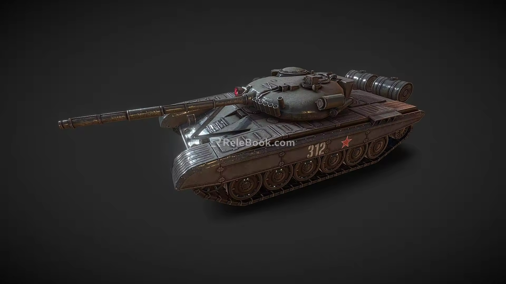 Virtual game tank 3d model