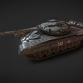 Virtual game tank 3d model