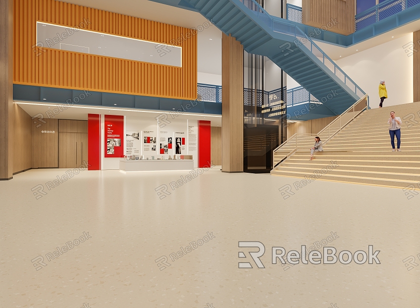 Hall Exhibition Hall Culture Exhibition Hall Technology Company Exhibition Hall Stairs Stairs Hall model