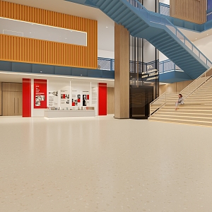 Hall Exhibition Hall Culture Exhibition Hall Technology Company Exhibition Hall Stairs Hall 3d model