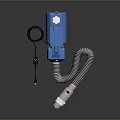 Durable Blue Portable Industrial Equipment With Flexible Gray Hose And White Connector