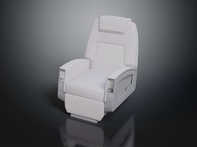 Modern Airplane Interior Seat Design With Comfortable Cushion And Ergonomic Armrest 3d model
