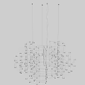 Modern Contemporary Chandelier With Intricate Metal Wire Geometric Circular Structure Design