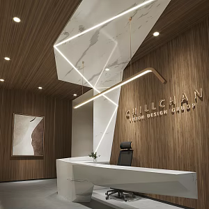 Modern Front Desk 3d model